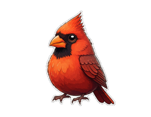 Sticker Pajaro colorado