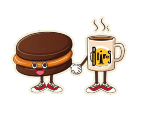 Sticker Taza y alfajor